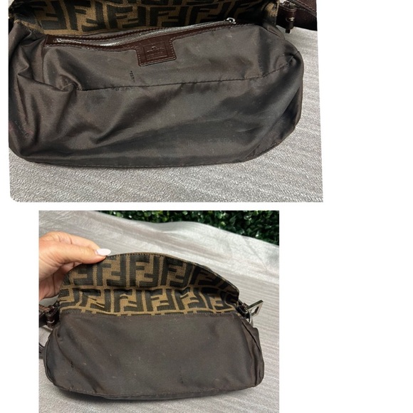 Fendi Zucca Double Flap Baguette Tobacco - Picture 8 of 13